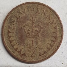 Old Coin 1975 Halfpenny British