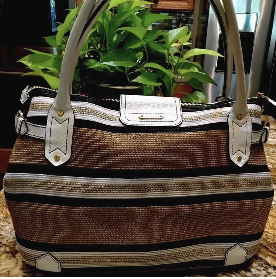 Bolso de mano Eric Javits de cuero con doble asa Foto 2 de 4