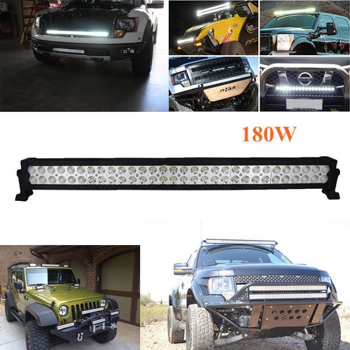 2PCS 32" 180W LED WORK LIGHT BAR OFFROAD CAR 4WD SUV TRUCK SPOT FLOOD DRIVING - Imagen 5 de 9