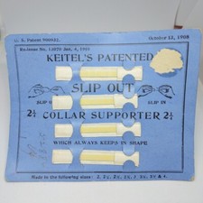 Keitel's Patented Slip Out 2 1/4 Collar Supporter Vintage Over 100 Years Old VTG