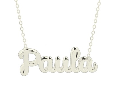 Damenkette mit Namen aus Edelstahl. Besonderer Namensanhänger für Geschenke f...