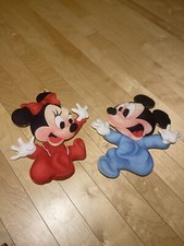 Vintage Mickey  Minnie Soft Plush Wall Hanging Decor For Nursery