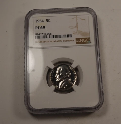 1954 Jefferson Nickel * NGC  PF69/PR69 * X006