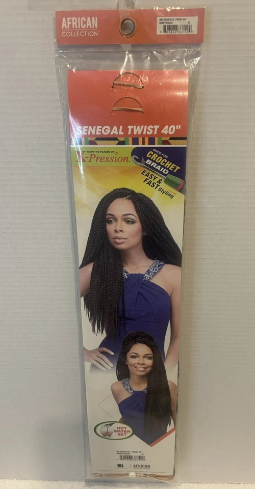 Sensationnel 塞内加尔扭曲 40 英寸加长钩针编织辫子颜色 27 和 30 — 第 2/4 张图片
