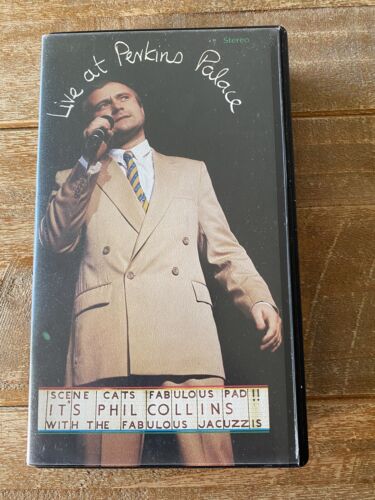 Phil Collins Live At Perkins Palace VHS Video Ex Rental Small Box - Afbeelding 1 van 4