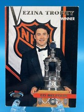 1993-94 Ed Belfour Vezina Trophy Winner Topps Stadium Club Hockey Chicago read