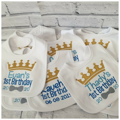 1st birthday bib boy