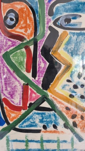 Painting oil modern abstract. Framed peinture huile encadrée moderne abstrait - Photo 9 sur 11