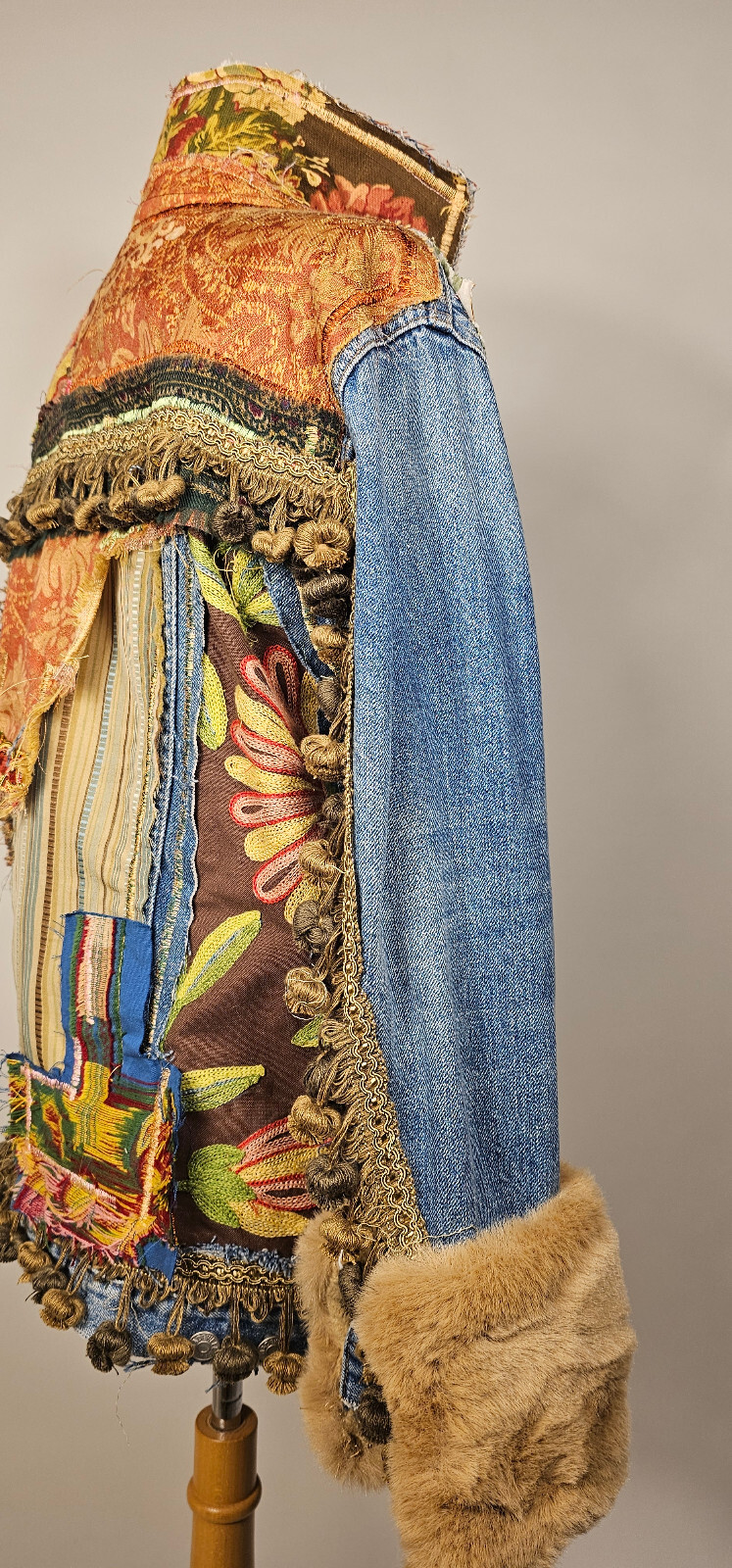 Boho romantic jacket. Handmade One of a Kind Che21. "Camelia's eve". image 10