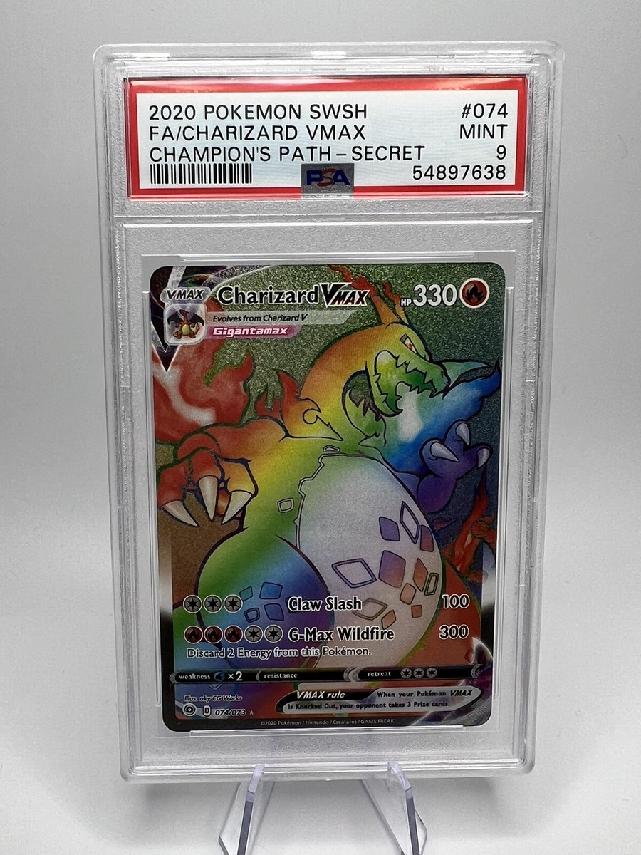 2020年 ポケモンカード Charizard VMAX PSA9 Charizard Vmax PSA 9 Rainbow Rare Champion's Path #74