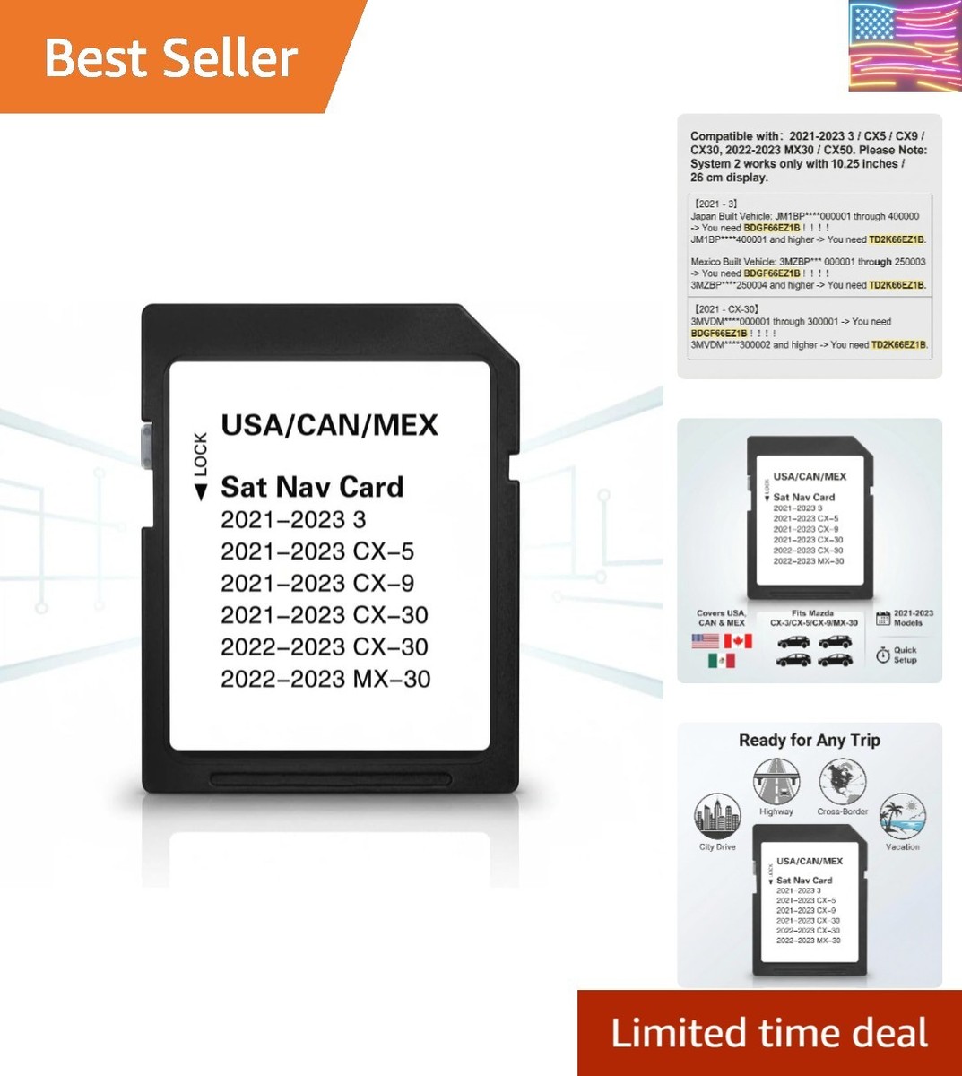 タレントカード RT-56661 Navigation SD Card TD2K66EZ1B - North America Maps, VIN-Locked