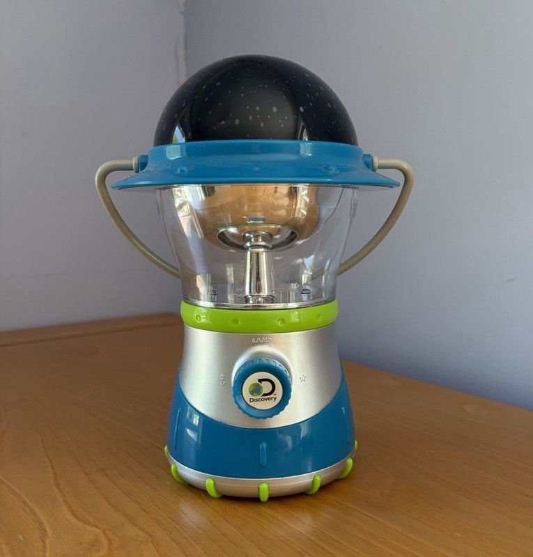 Discovery Battery Powered Camping Lantern, Cordless Carry Handle Blue/Green
