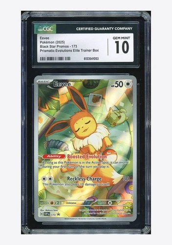 Pokemon CGC 10 GEM Eevee Promo 2025 #173 SVP Prismatic Evolutions ETB English #1