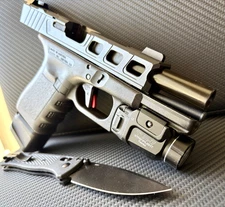 Glock 23 Gen 3 Slide RMR Cut Fiber Sights Complete .40S&W G23 Upper +FREE KNIFE