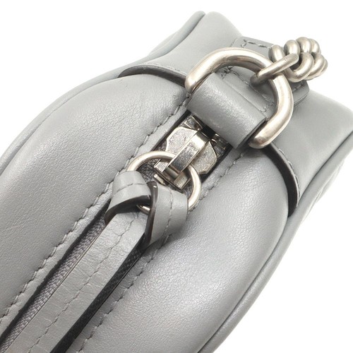 Gucci Graue Matelassé GG Marmont Silber Double G Mini Kamera Crossbody Bag - Bild 9 von 10
