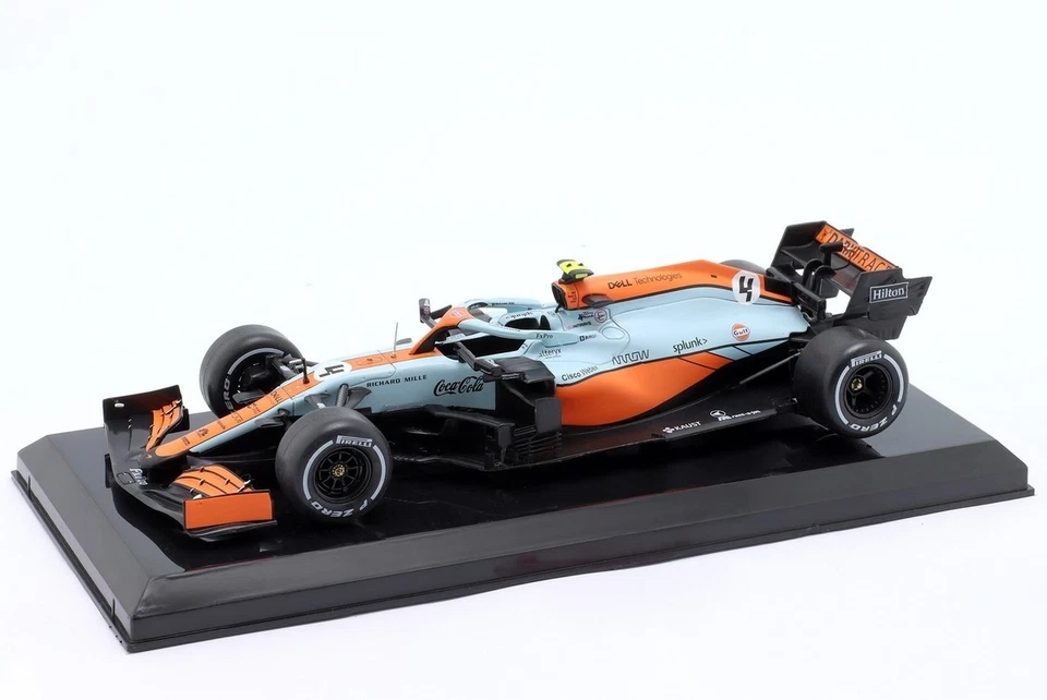 McLaren MCL35M Monaco Lando Norris 2021 Gulf IXO No Minichamps - Immagine 2 di 4