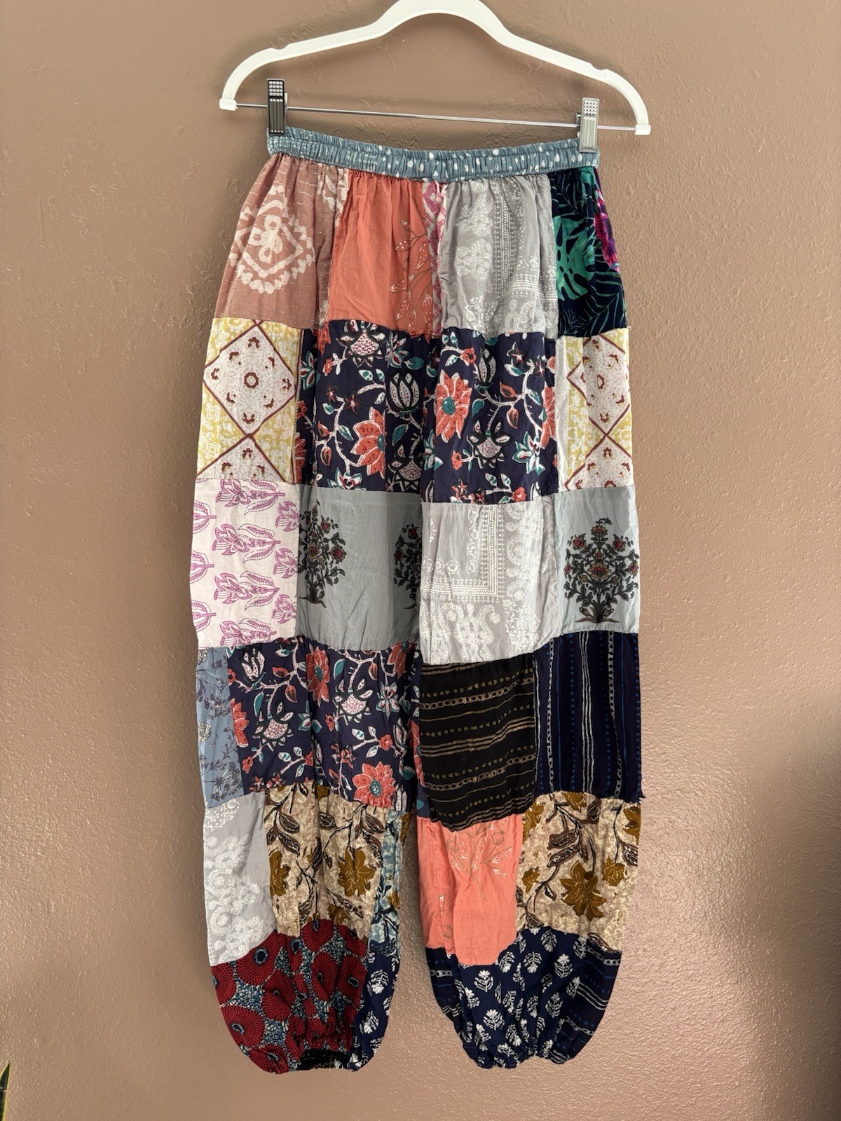 Jackpot Bohemian Patchwork Harem Pants Elastic Wa… - image 2