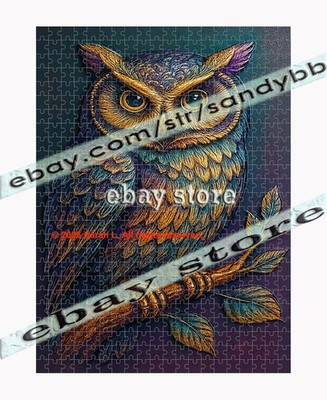 500 piece jigsaw puzzle Colorful Owl 3D Effect Fantasy Nature woodland