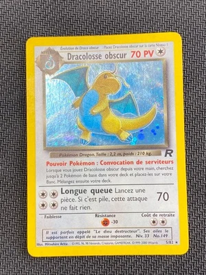 Carte Pokémon Dracolosse obscur 5/82 FR Holo Team Rocket tbe - Photo 1/4