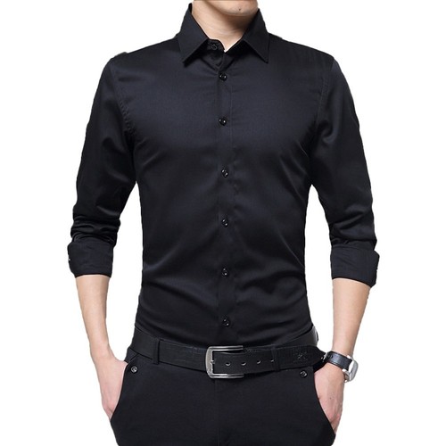 Slim Fit Business Hemden für Männer Langarmhemden mit Knöpfen formale Oberteile - Bild 8 von 19
