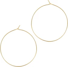 Thin Gold Hoop Earrings for Women - Hypoallergenic Lightweight 50MM, 