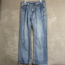 Urban Pipeline Jeans Mens 32x32 Blue Relaxed Bootcut Distressed Denim Pants