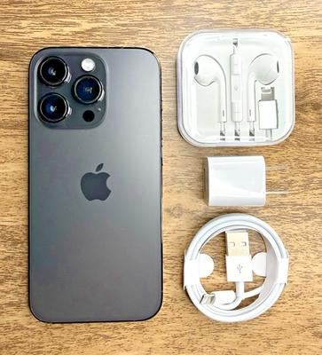 #ad Apple iPhone 14 Pro 128GB Space Black Fully Unlocked Good Condition $349.95