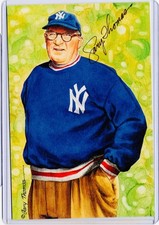 GARY THOMAS auto autographed signed Goal Line Art card of Steve Owen NY Giants