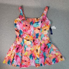 NWT Sonnet Shores In Bloom Swim Dress Bathing Suit Women's Plus Size 22W 24W