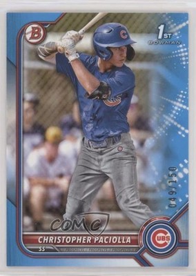 2022 Bowman Draft Blue 49/150 Christopher Paciolla #BD-185 5y6