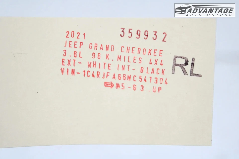 16-22 JEEP GRAND CHEROKEE ПОЛНЫЙ ПРИВОД ЗАДНИЙ ЛЕВЫЙ БОКОВОЙ СТАБИЛИЗАТОР СТАБИЛИЗАТОРА РАСКАЧИВАНИЯ АНТИ-РОЛИКОВАЯ ШТАНГА OEM - Изображение 4 из 4