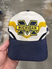 Vintage University Of Michigan Apex One Waves Ribbons Snapback Baseball Hat