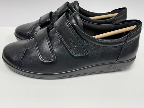 Ecco schwarze Lederschuhe UK 4,5 Damen weich 2,0 Klettverschluss Komfort EU 37 95£ - Bild 6 von 12