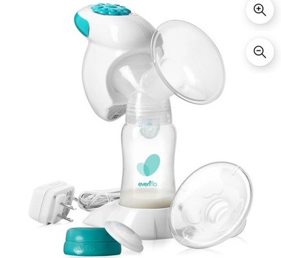 Evenflo Advanced Single Electric Breast Milk Pump Multiple Power Options
