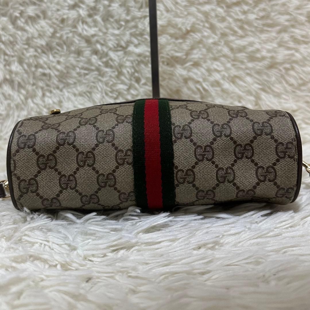 GUCCI Old Micro GG Supreme Leather Shoulder Bag Brown Unisex Crossbody Authenti thumbnail 9