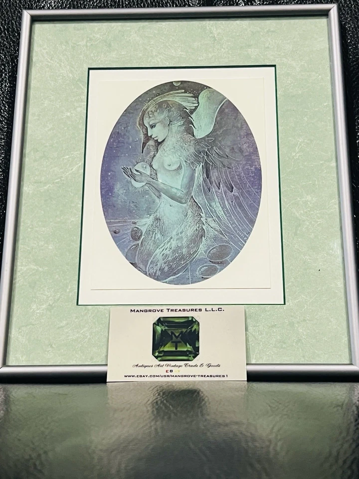 Susan Seddon Boulet Kunstdruck "Halcyon" professionell gerahmt mattiert Vogel-Frau