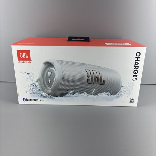 JBL Charge 5 - Portable Bluetooth Speaker - White - New Sealed Box