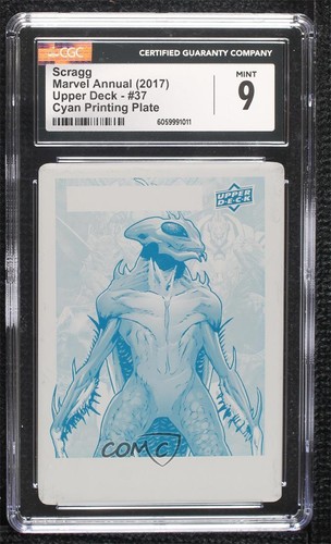 2017 Upper Deck Marvel Annual Printing Plate Cyan 1/1 Scragg #37 CGC 9 Mint i1f