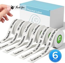 6 Rolls Compatible with Nelko P21 Label Maker Tape, 14X40Mm 0.55"X1.57" Self-A