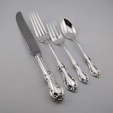 International Joan of Arc Sterling Silver 4 Piece Dinner-Sized Place Setting
