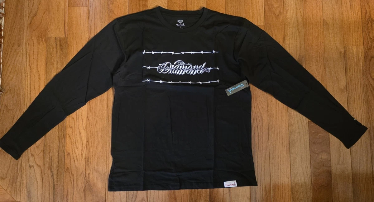 T-shirt Manches Longues Diamond Supply Co. - Noir - Taille L - Coton - Motif Graphique