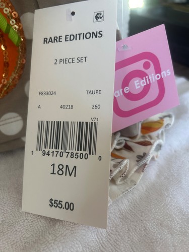 Set Pantaloni Camicia Pois Zucca Autunno Ragazze Rare Edizioni 18m - Foto 3 di 9