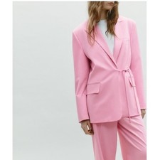 Zara Pink Wrap Blazer Tie Waist Jacket Womens XS-S 5247/739/620/XS-S