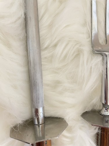 Vintage Etui XX Wetzstahl Stab Gabel Holzgriffe Messer Servieren - Bild 4 von 9