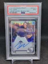 2020 Bowman Chrome Draft Zac Veen Black Refractor Prospect Auto #/75 PSA 9