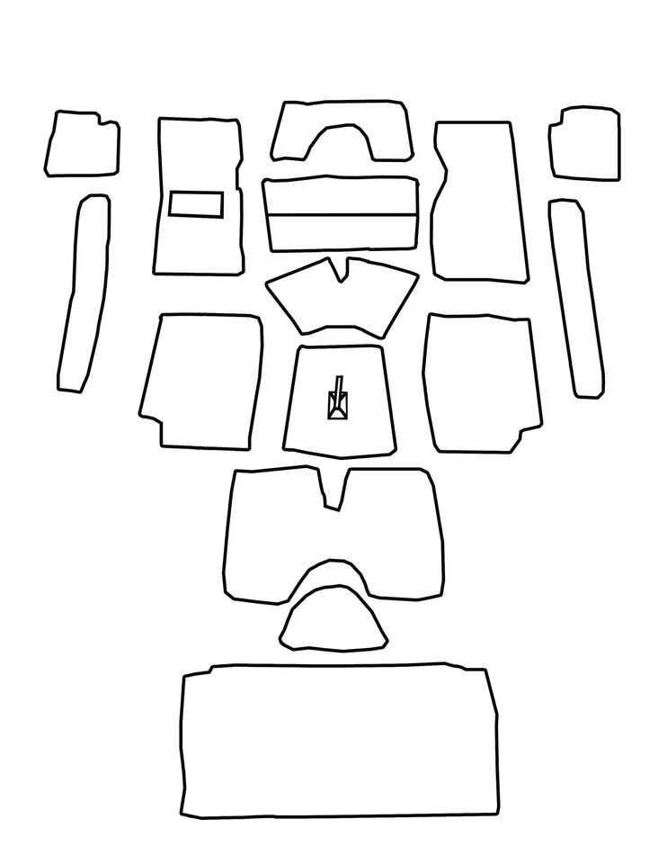 Triumph TR4A Complete Carpet Kit 1965-1968 Black Grey Tan Loop Cutpile - Image 2 of 4