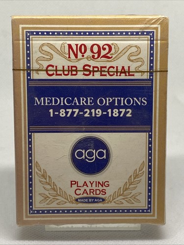 Aga No. 92 CLUB SPECIAL Medicare Option Playing Card SEALED - Picture 1 of 4