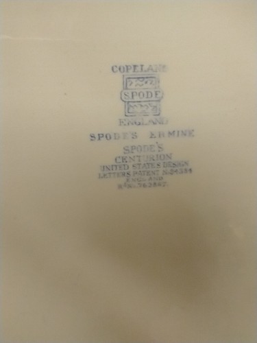 Vintage Copeland Spode England Spode's Ermine Blue Centurion 15" Serving Platter - 第 3/3 張圖片