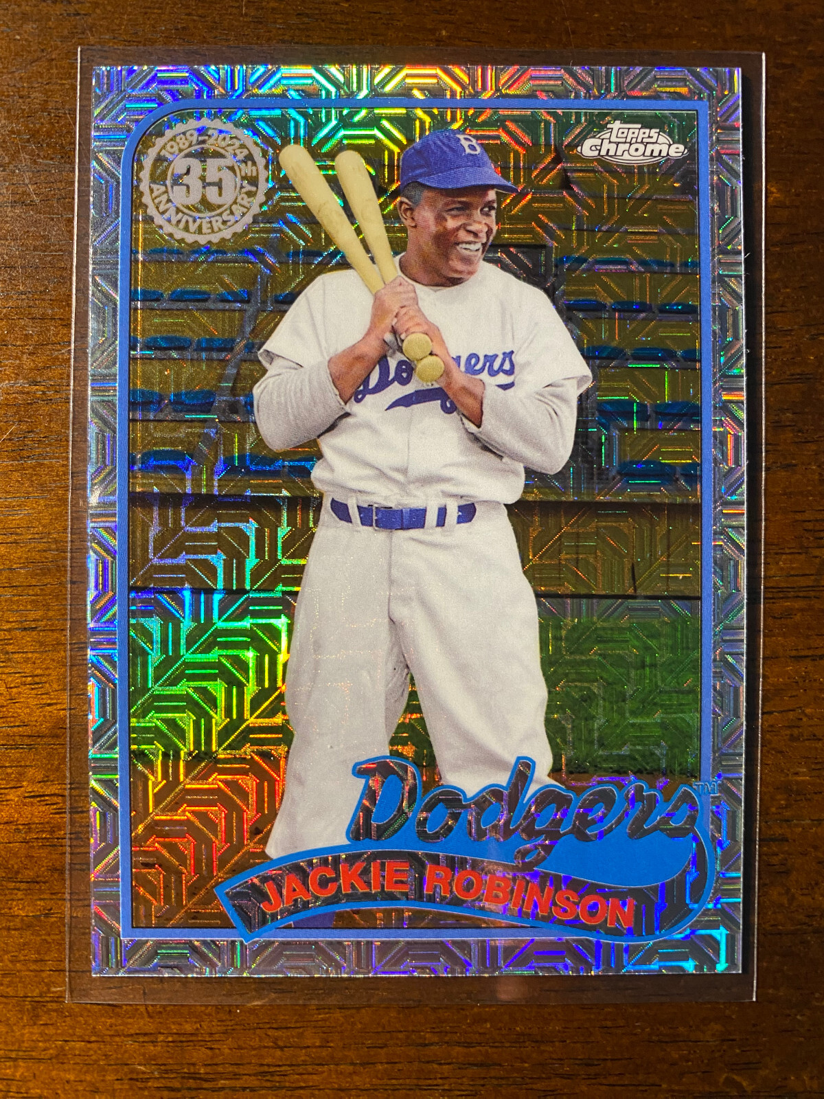 2024 Topps Series 2 Jackie Robinson #2T89C-57 Silver Pack 1989 Mojo Refractor