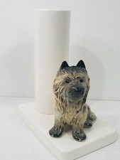 Rare 1940-50s SYLVAC Cairn Terrier dog figure sitting beside vase